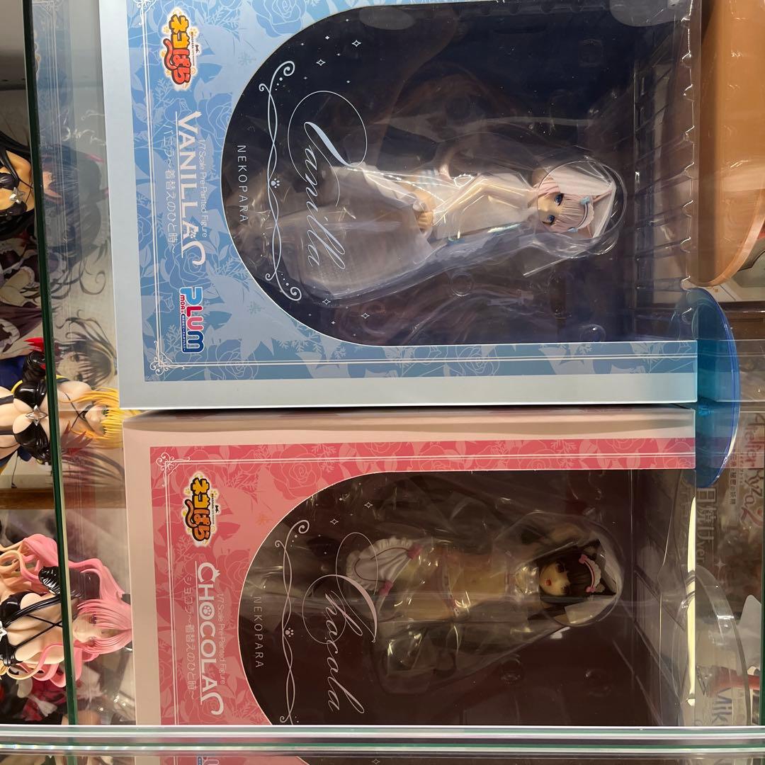 ネコぱらバニラ & チョコラ 着替えのひと時スケールフィギュア2体セット未開封品