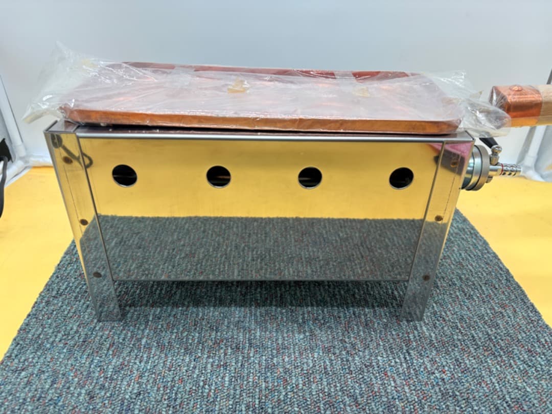 【新品】 明石焼機　たこ焼き機　銅製　ガス式　10穴用　f923