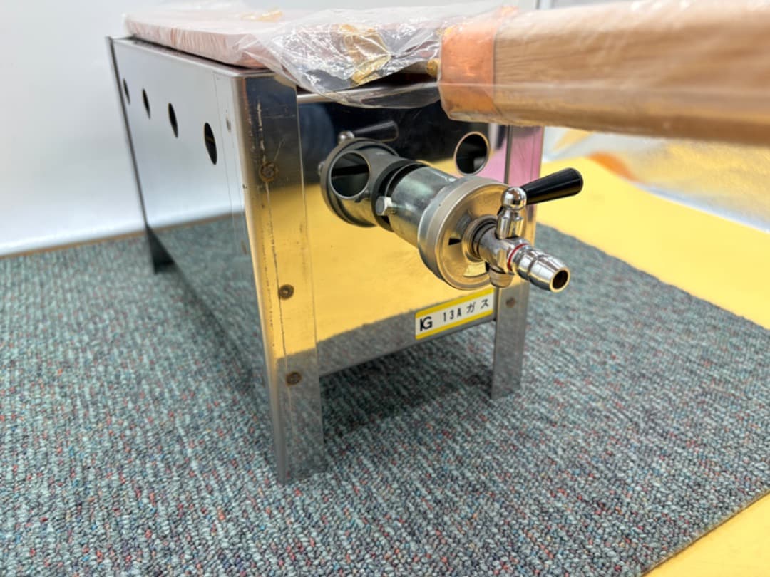 【新品】 明石焼機　たこ焼き機　銅製　ガス式　10穴用　f923