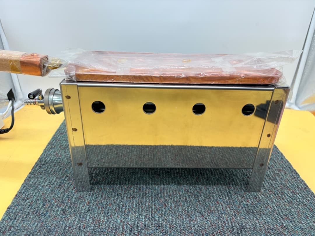 【新品】 明石焼機　たこ焼き機　銅製　ガス式　10穴用　f923