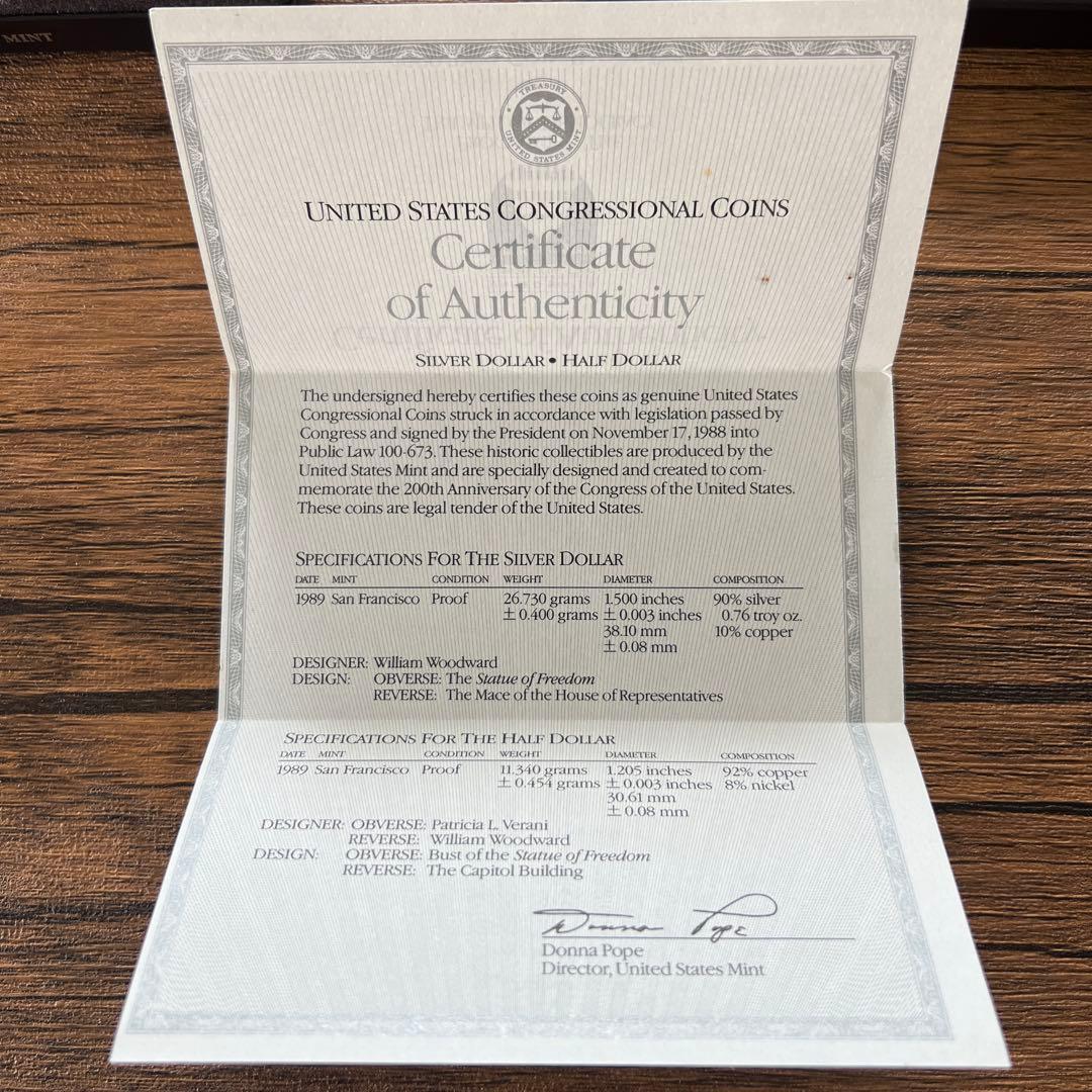 アメリカ合衆国議会記念硬貨セット