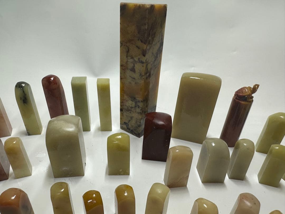 訳あり品　篆刻　印材　印石　まとめ　書道　落款　遊印　　ヒビ　使用済みなどなど