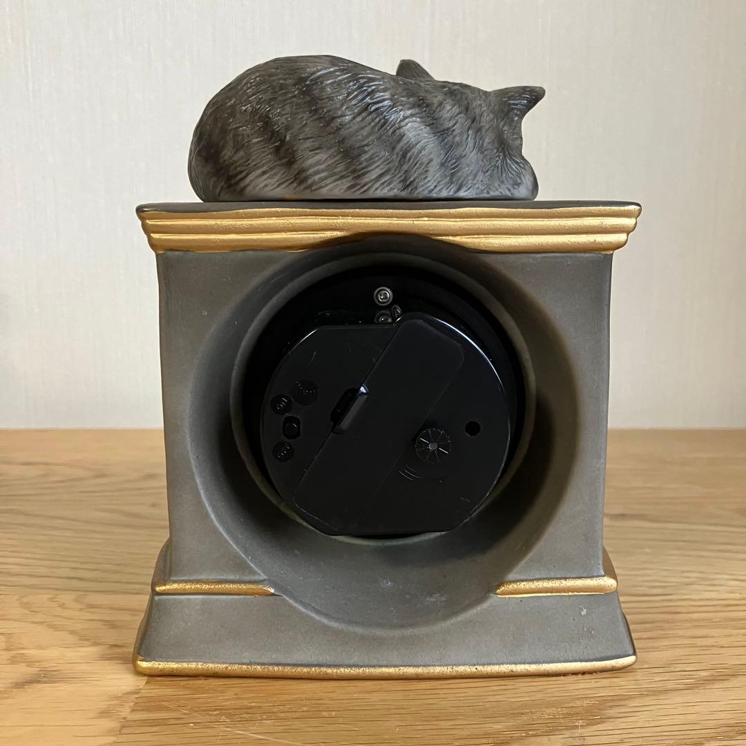 わちふぃーるど　ダヤン  陶器製　置き時計　グレー　目覚まし時計