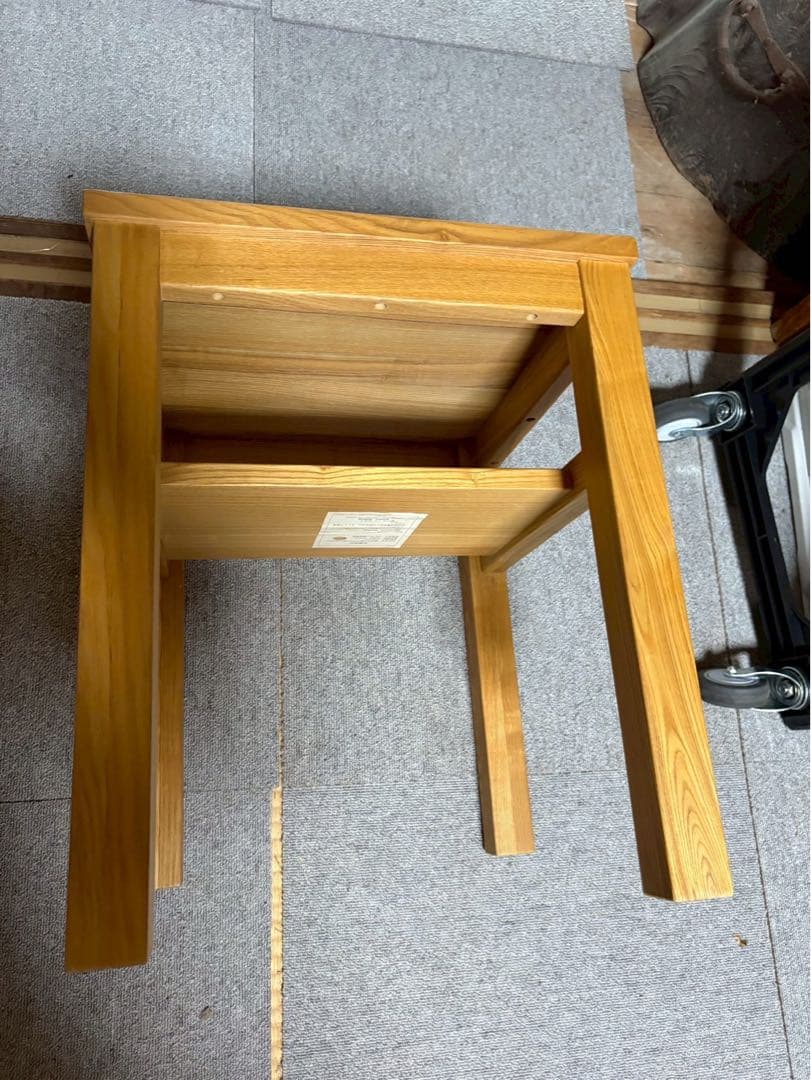 無印良品　木製　サイドテーブルベンチ　オーク材　現状品　MUJI テーブル