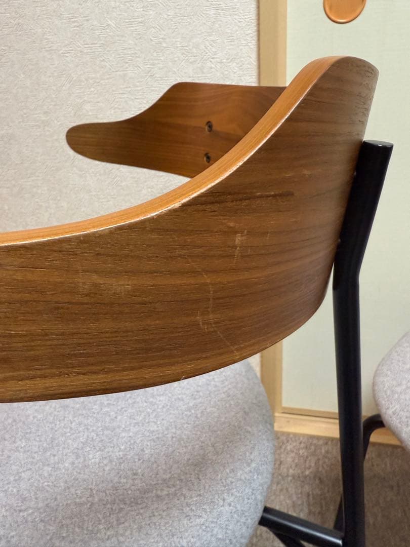 専用❗️関家具　ダイニングチェア　カペルIII 2脚セット　座面ライトグレー