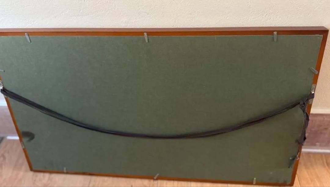 真作保証日本画 71 × 41 cm 扇面画｜兎と秋草 月に想いを馳せて｜額装済