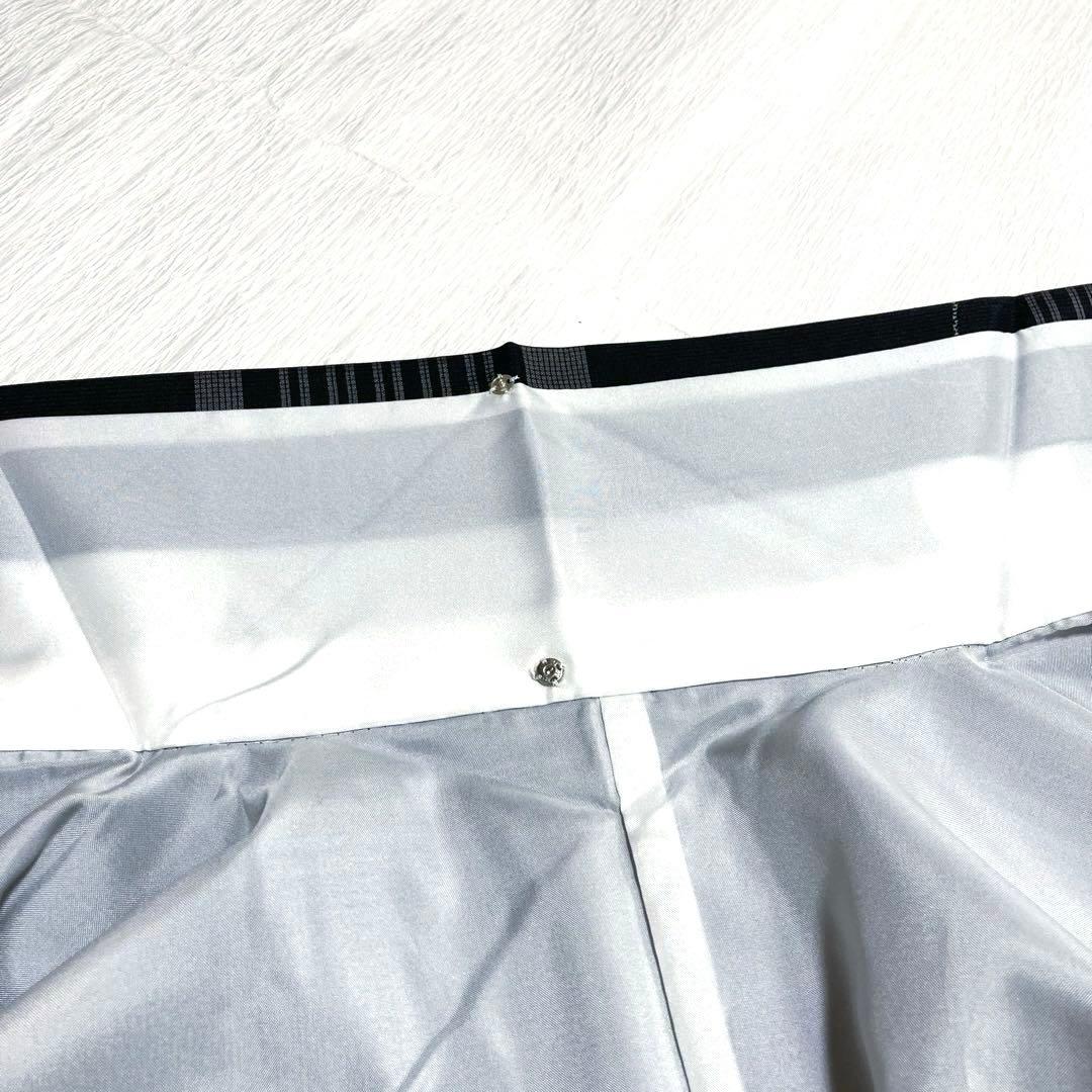 【未使用美品✨】東レシルック　洗える着物　小紋　織物調　黒色　横段　飛鶴文　D9