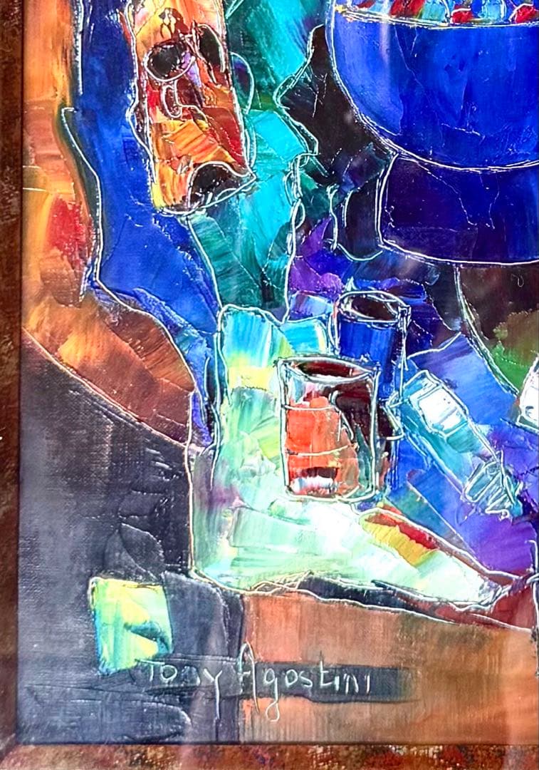 トニー・アゴステニ Tony Agostini 「アトリエノ隅」　油彩 フランス