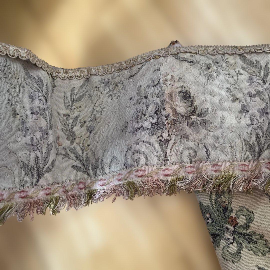 フランスアンティークカーテン織物生地3点セット