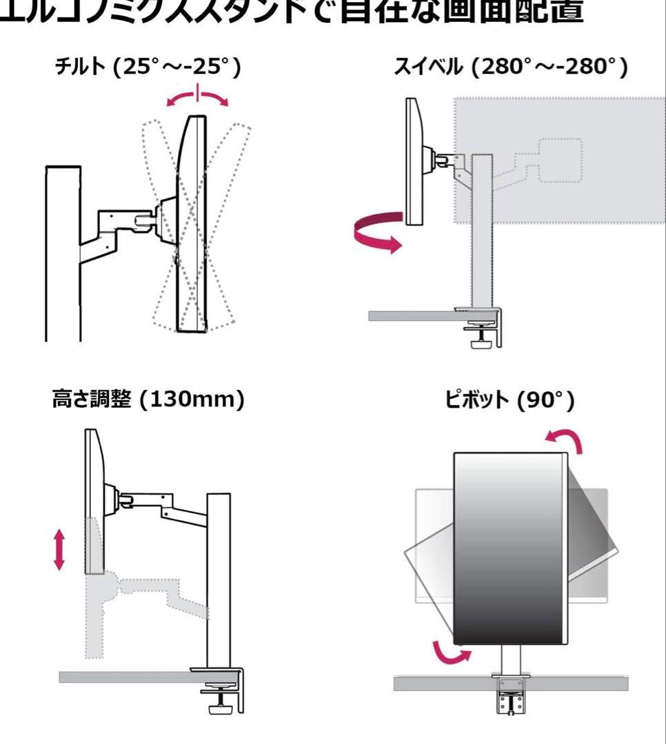 LG 31.5インチ♡エルゴノミクス スタンド モニター ディスプレイ