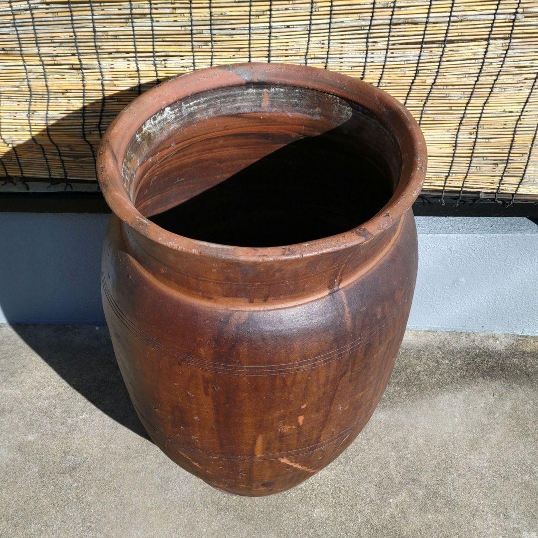 【手渡し限定】骨董品　信楽焼　壷　花入れ　睡蓮鉢　店舗用品　ディスプレイ