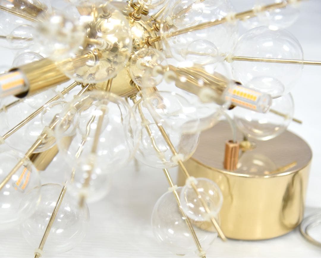 バブルシャンデリア ゴールド 6灯