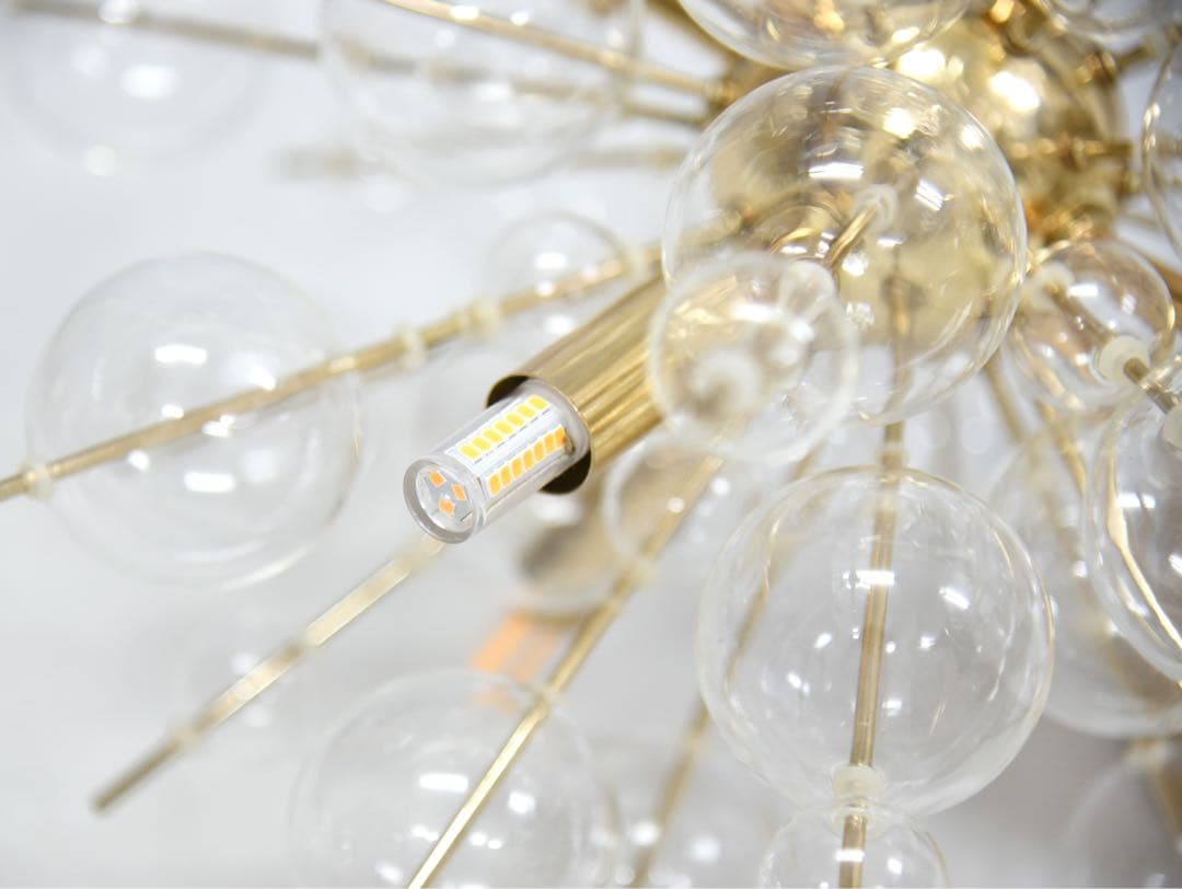 バブルシャンデリア ゴールド 6灯