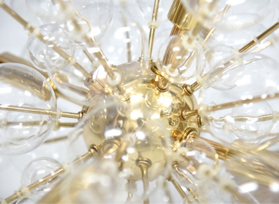 バブルシャンデリア ゴールド 6灯