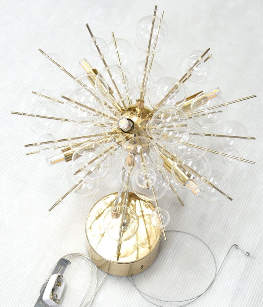 バブルシャンデリア ゴールド 6灯