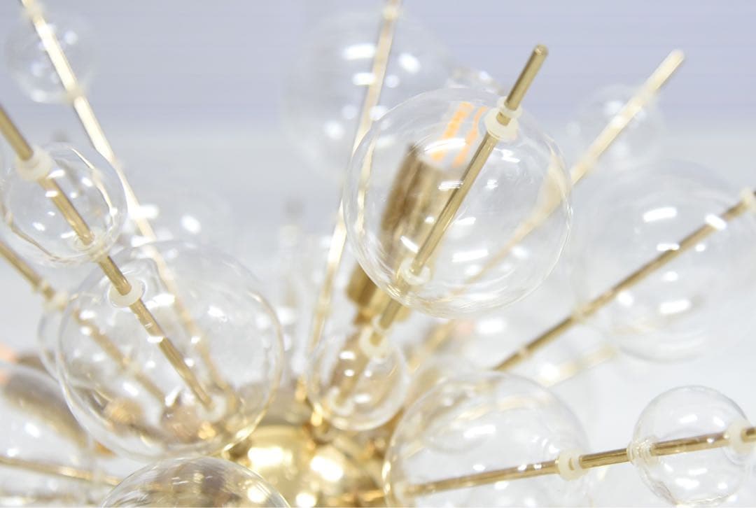 バブルシャンデリア ゴールド 6灯