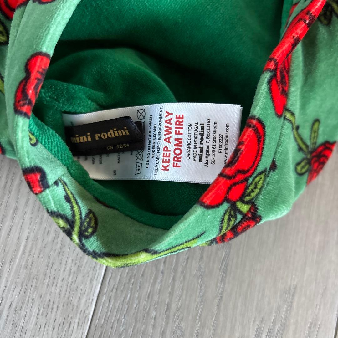 mini rodini 花柄ベレー帽・パンツセット