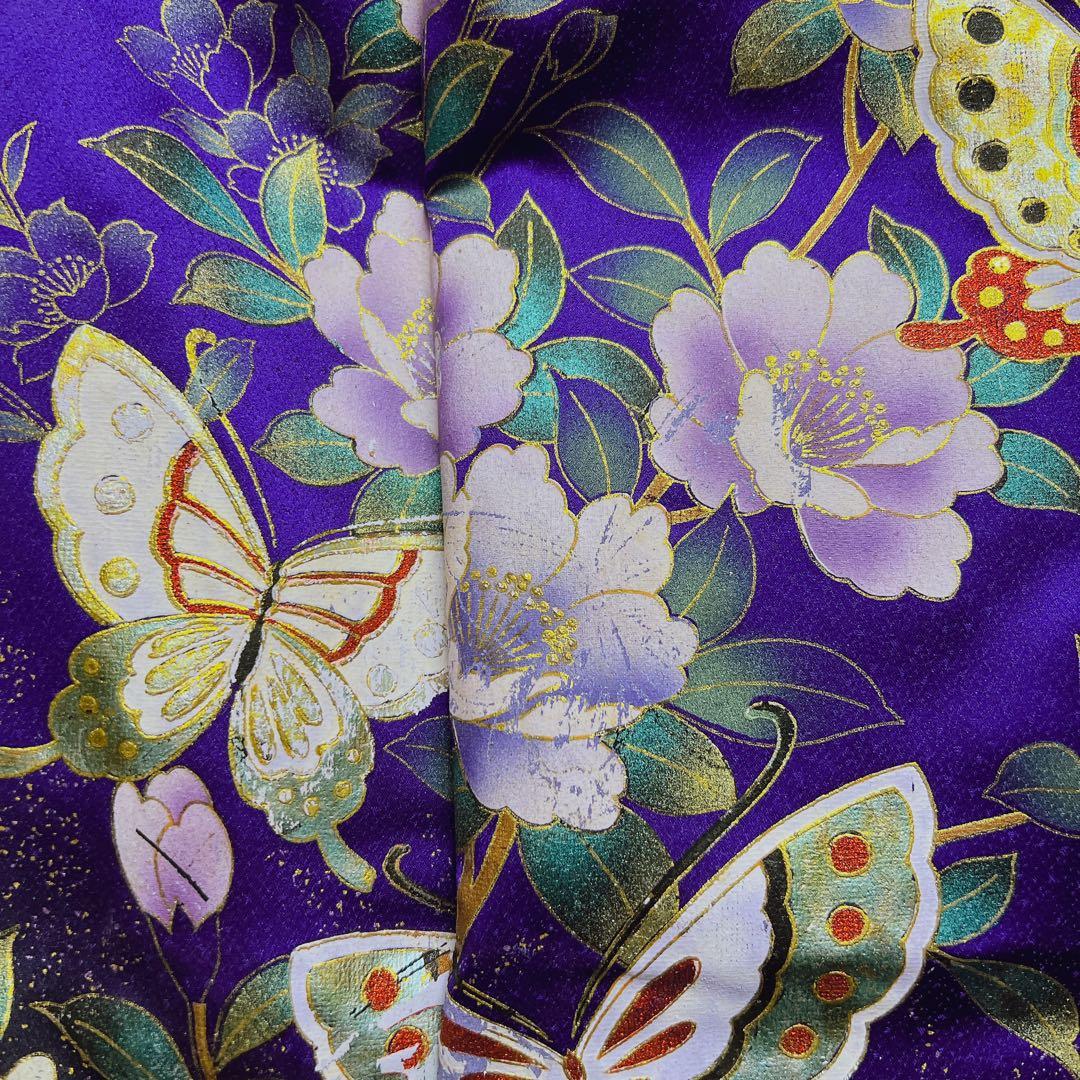 振袖　金彩　彩箔　蝶　牡丹　撫子　菖蒲　桔梗　晴れの日　成人式　着物　013tz