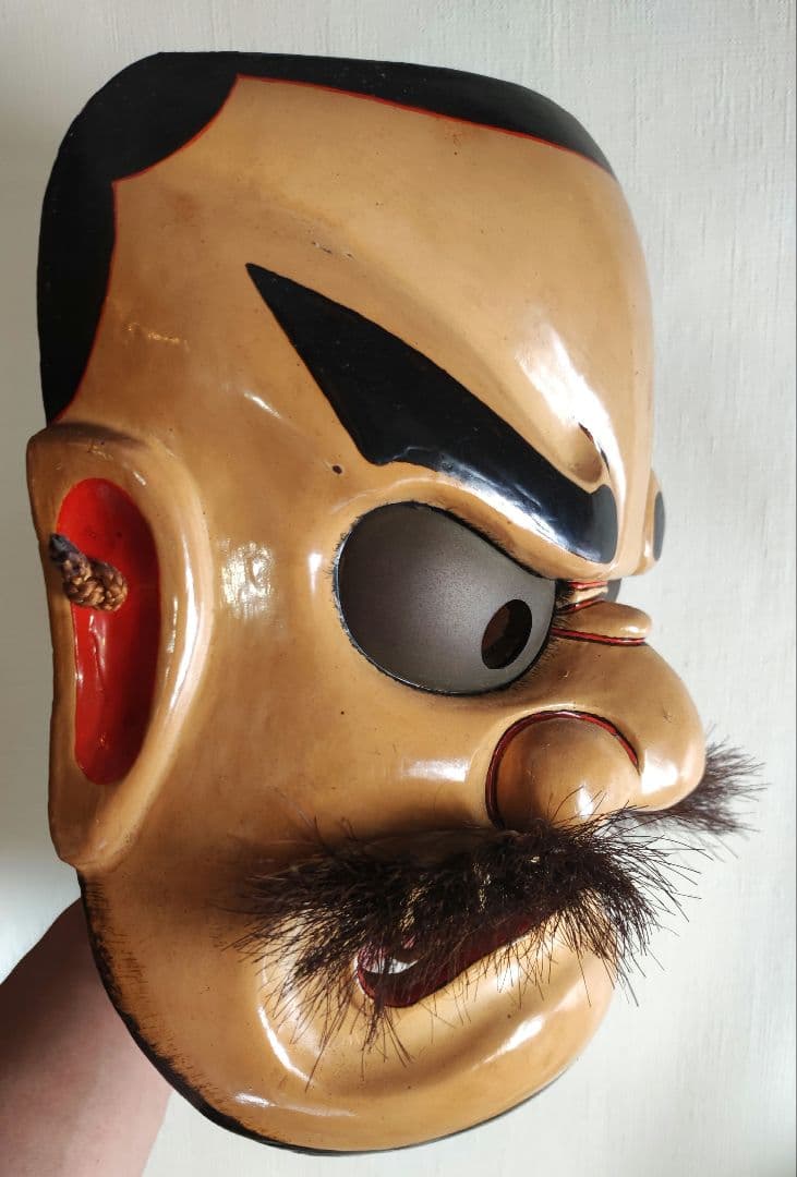 高級 素戔嗚 備中神楽 御面 泰山 骨董