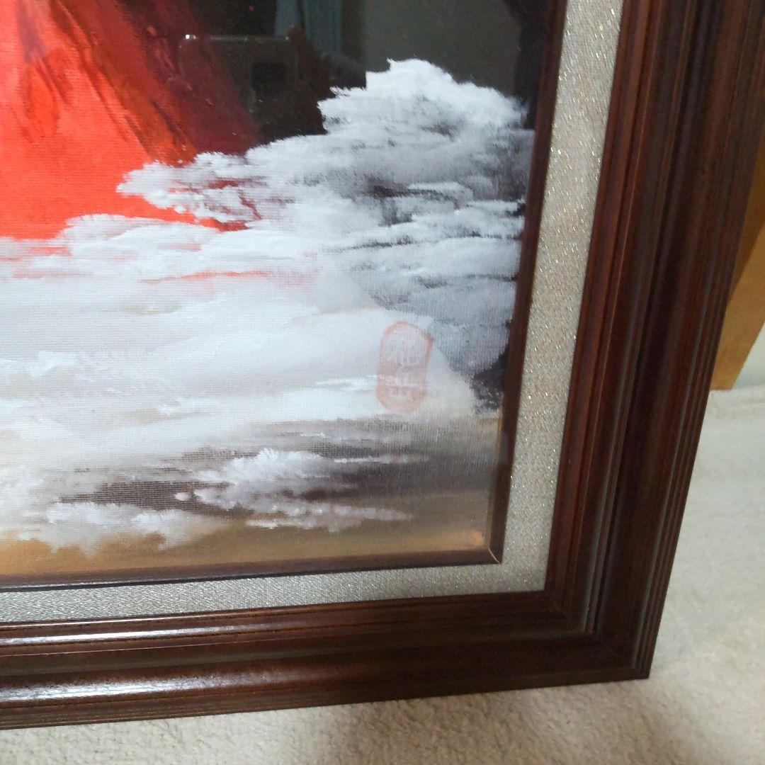 赤富士 絵画 立体画 日本画