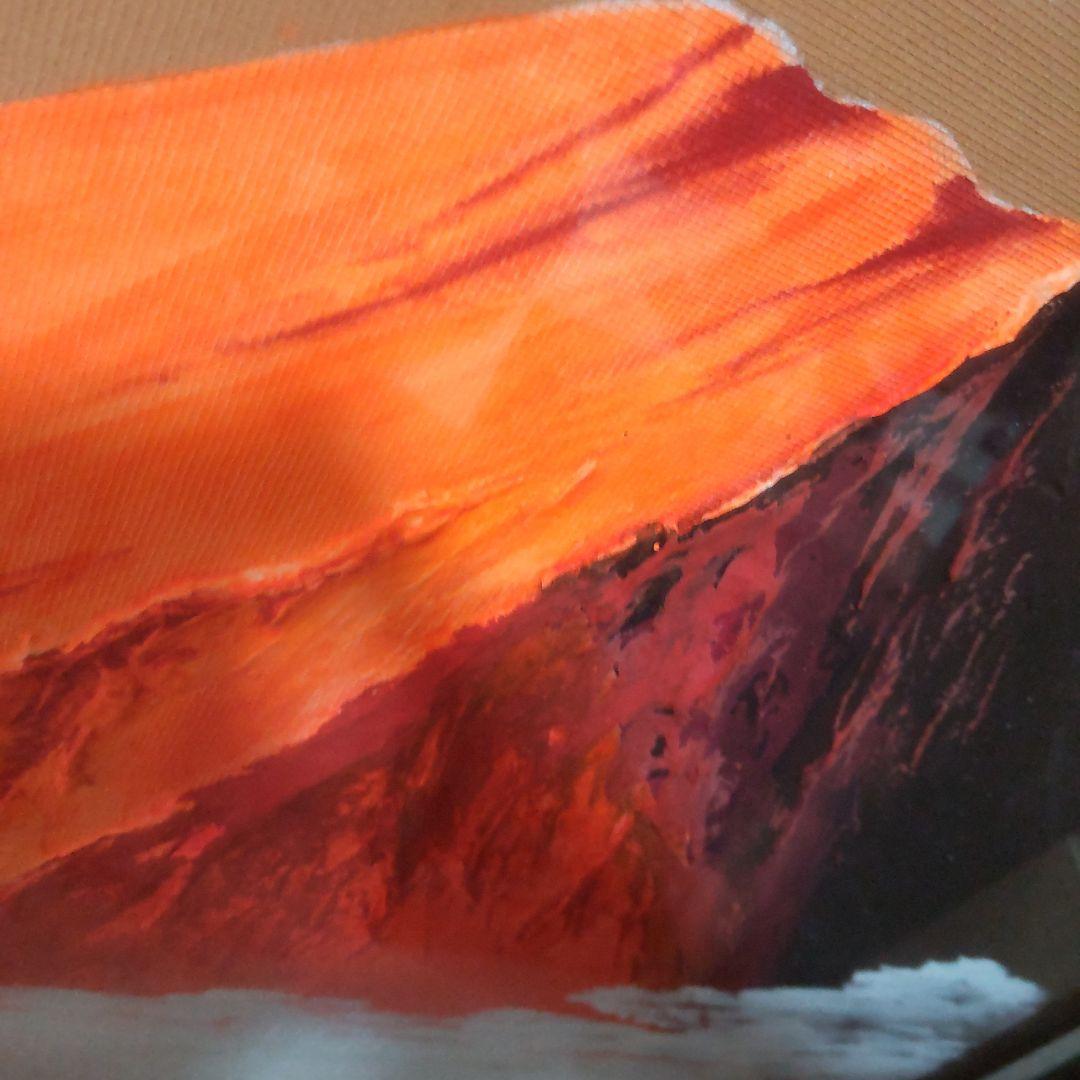 赤富士 絵画 立体画 日本画