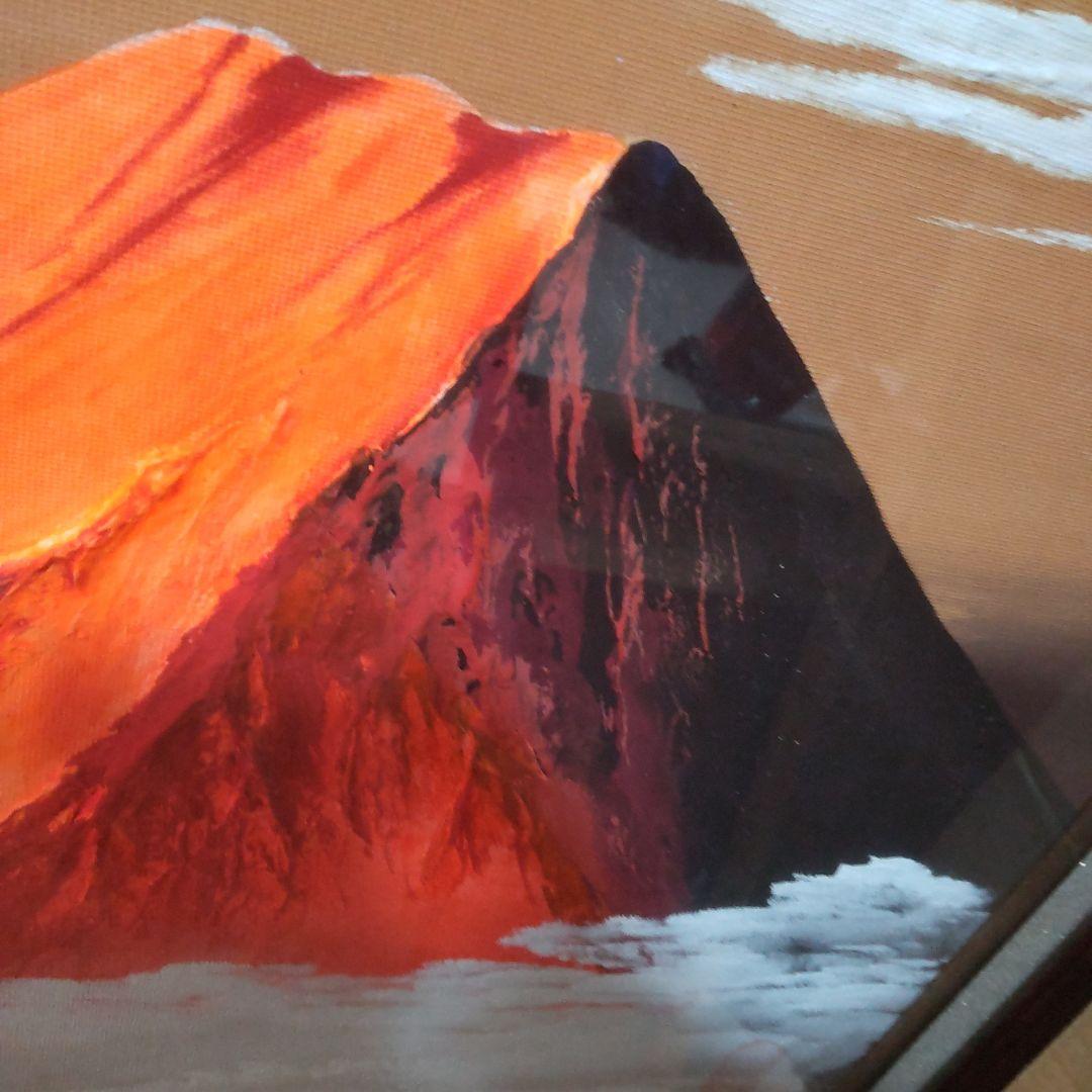 赤富士 絵画 立体画 日本画
