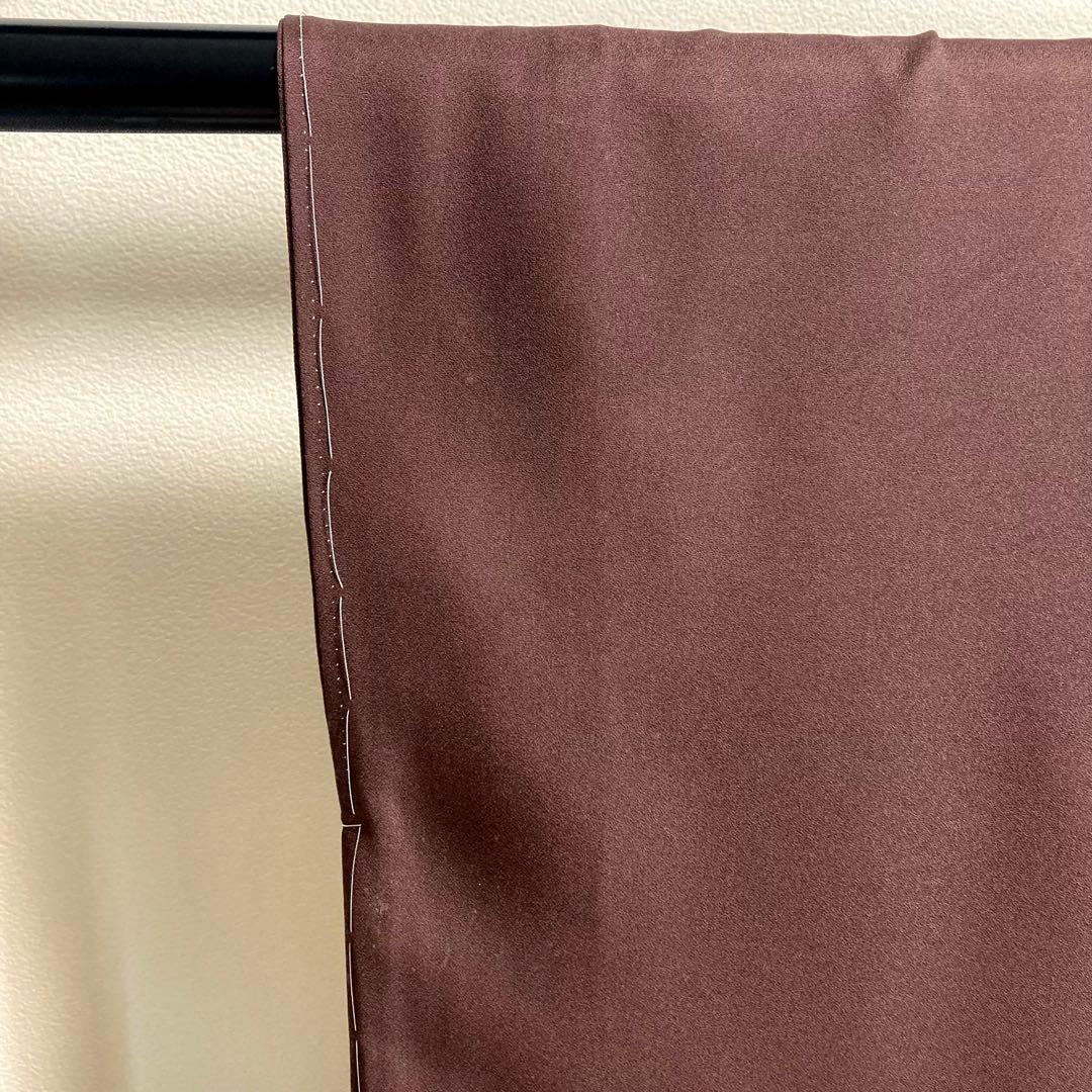 ZF-1348 訪問着 作家物 落款 モダン ハイセンス 正絹 共八掛 小豆色