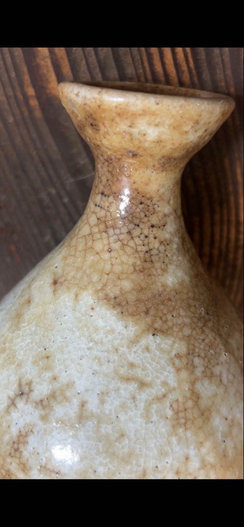 李朝後期　雨漏白磁徳利