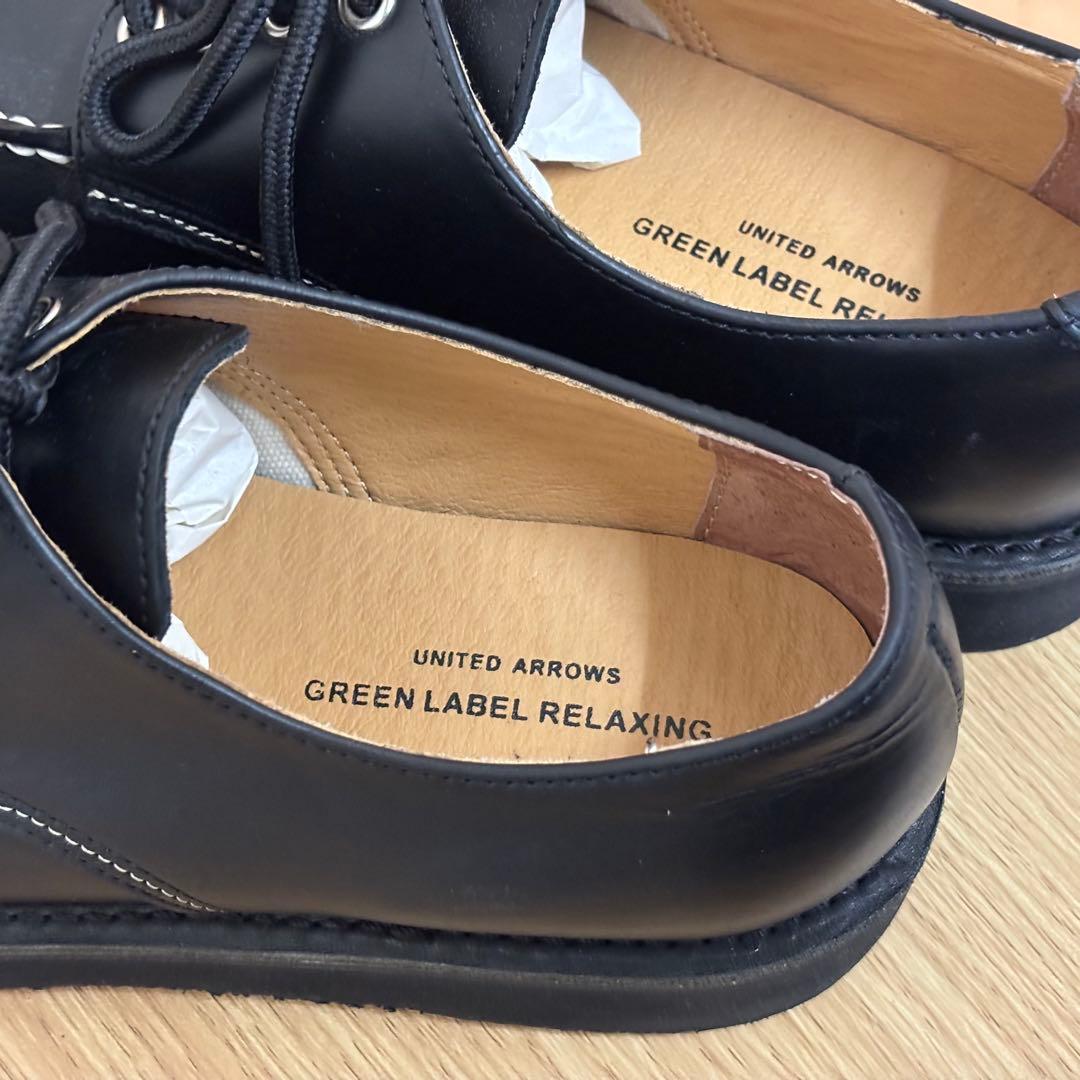 新品未使用　ユナイテッドアローズ　モックトゥレザーシューズ　ブラック　26cm