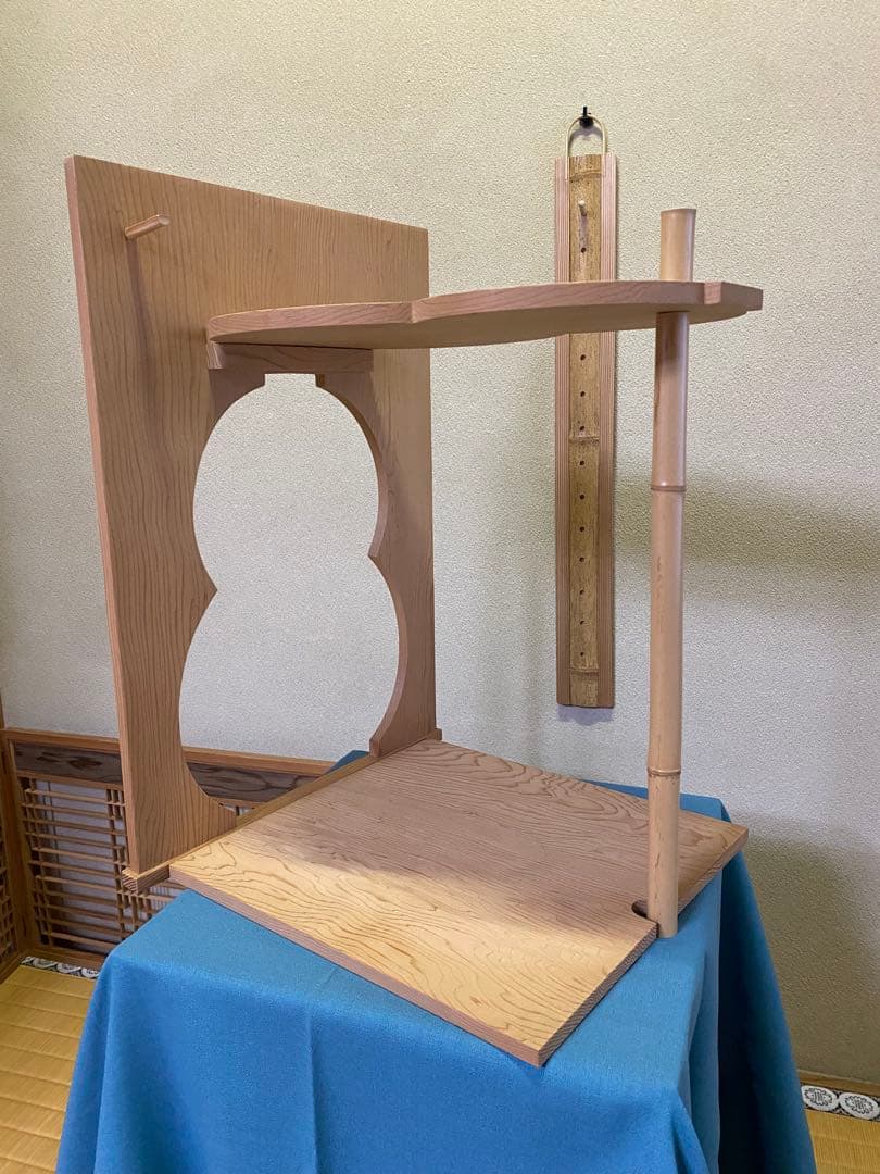 茶道具/瓢棚 淡々斎好写 裏千家 組立式 ひさごたな