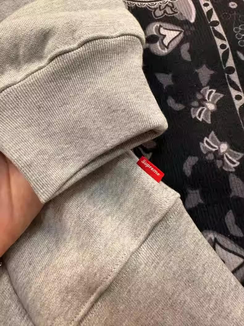 Supreme ストーン装飾 ジップアップパーカー グレー