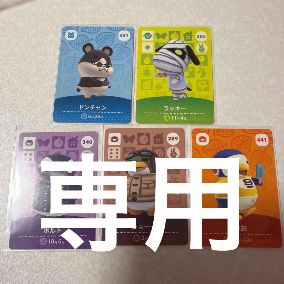 どうぶつの森　amiiboカード　ドンチャン　１
