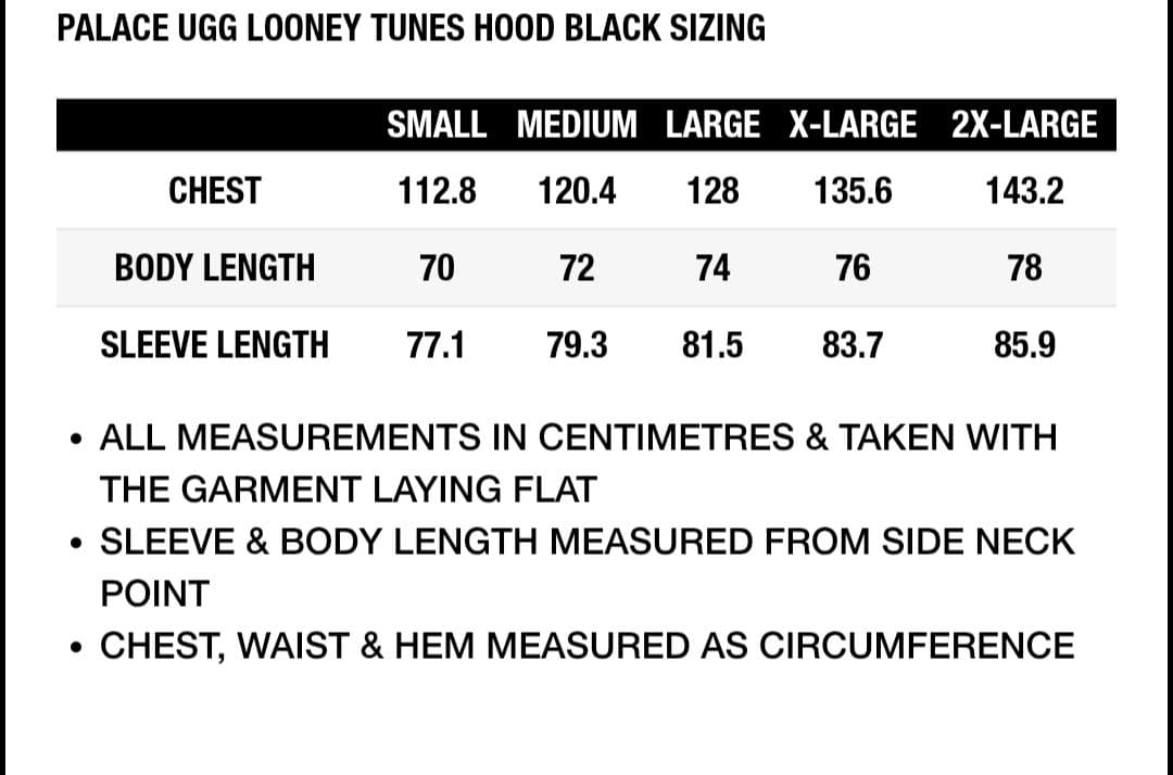 PALACE UGG LOONEY TUNES サイズM