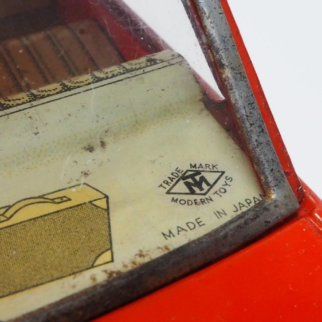 増田屋【ダットサン サニー 1000 リペイント橙】当時物ブリキ製ミニカー 箱無