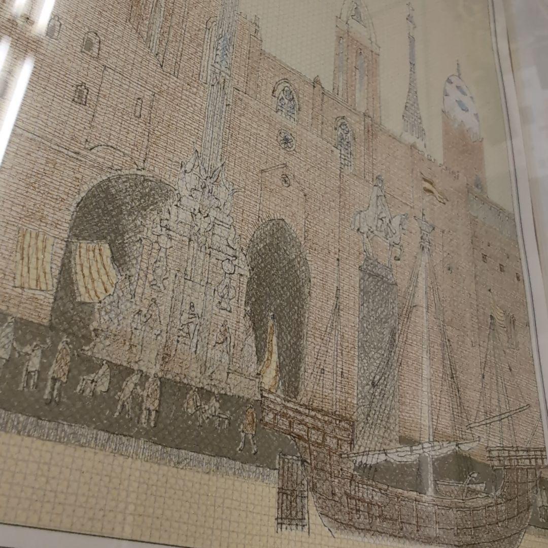 安野光雅　リトグラフ　世界の都市物語　額装　版画　インテリア　6号大