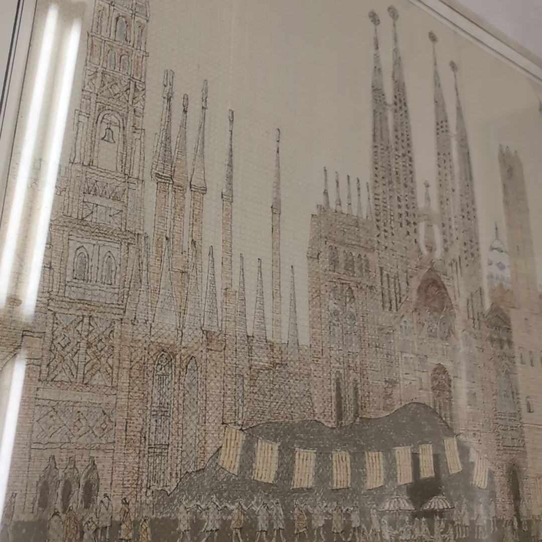 安野光雅　リトグラフ　世界の都市物語　額装　版画　インテリア　6号大