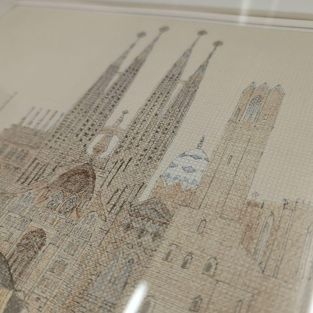 安野光雅　リトグラフ　世界の都市物語　額装　版画　インテリア　6号大