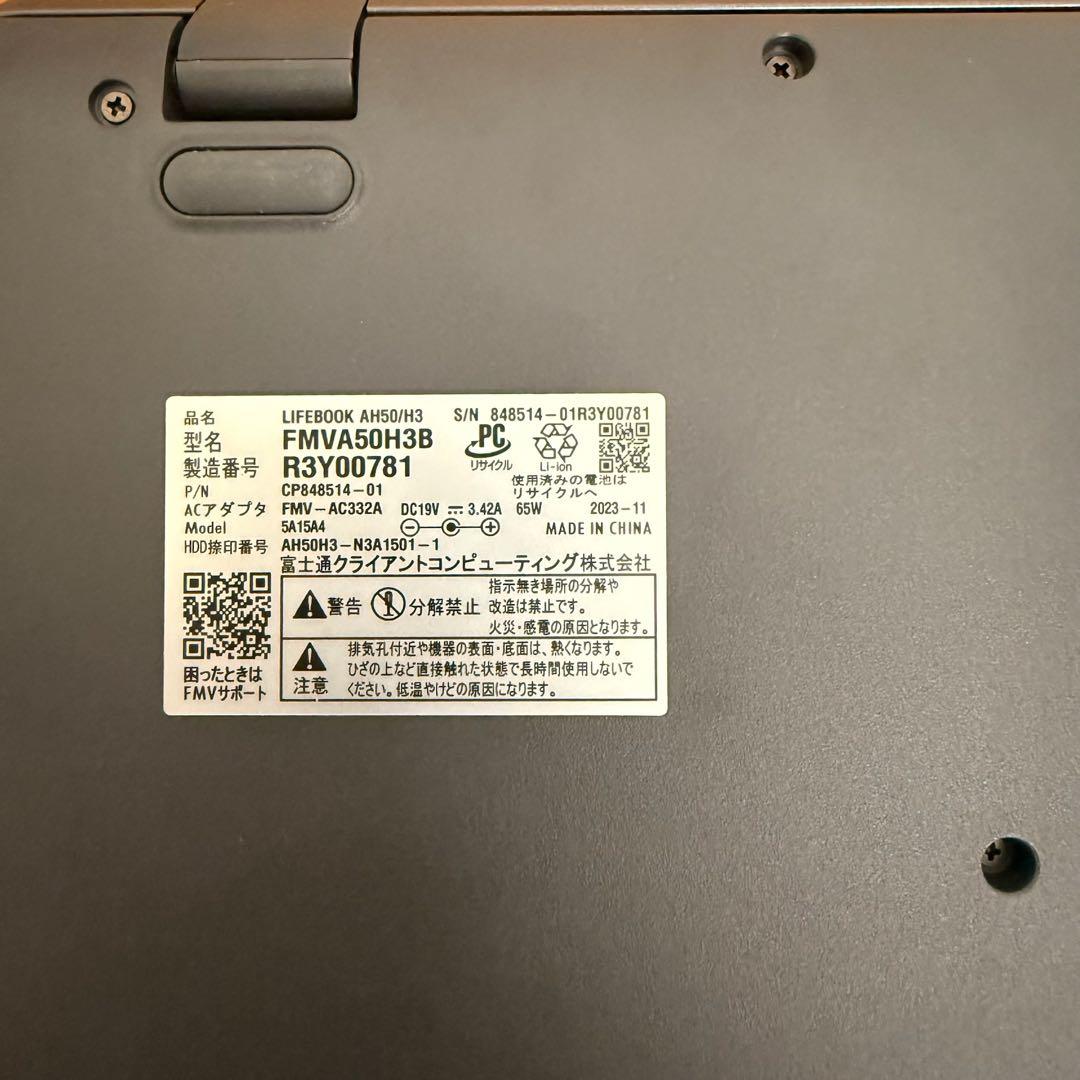 ● 美品 富士通 FMVA50H3B LIFEBOOK Windows 11