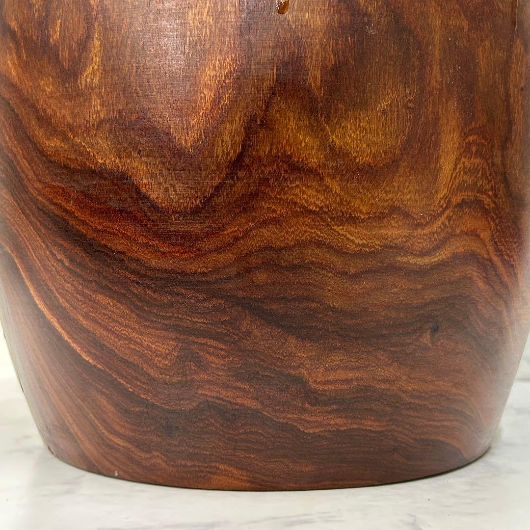 【高級花梨材】天然木 無垢 火鉢 台座つき 希少品