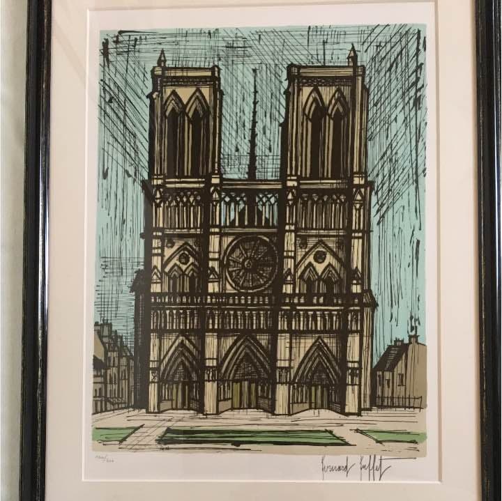 ビュフェ ノートルダム大聖堂 リトグラフ No.160/200 直筆署名あり