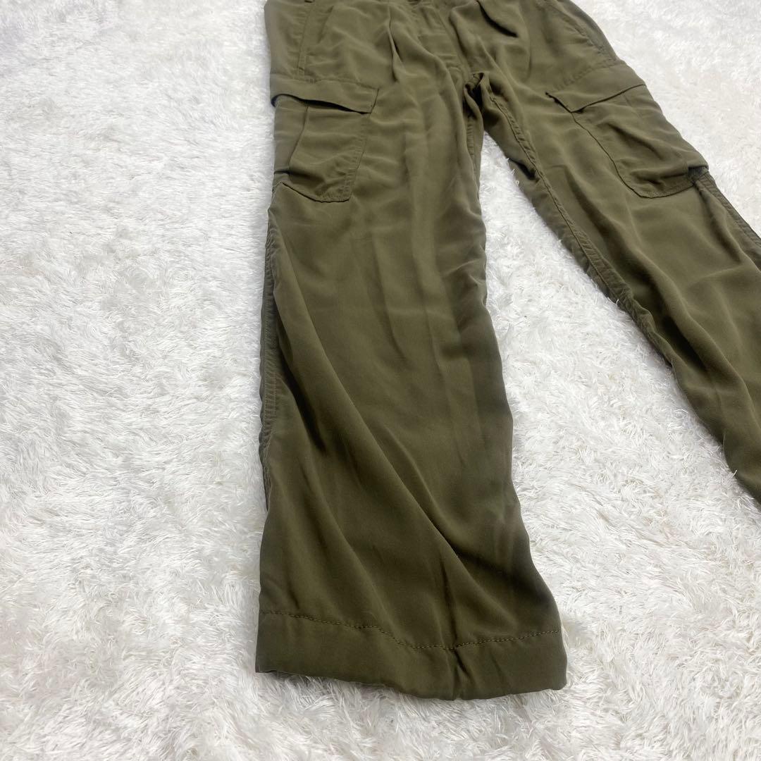 美品24SS 完売品✨ウィムガゼット バックサテンカーゴパンツ グリーン　36