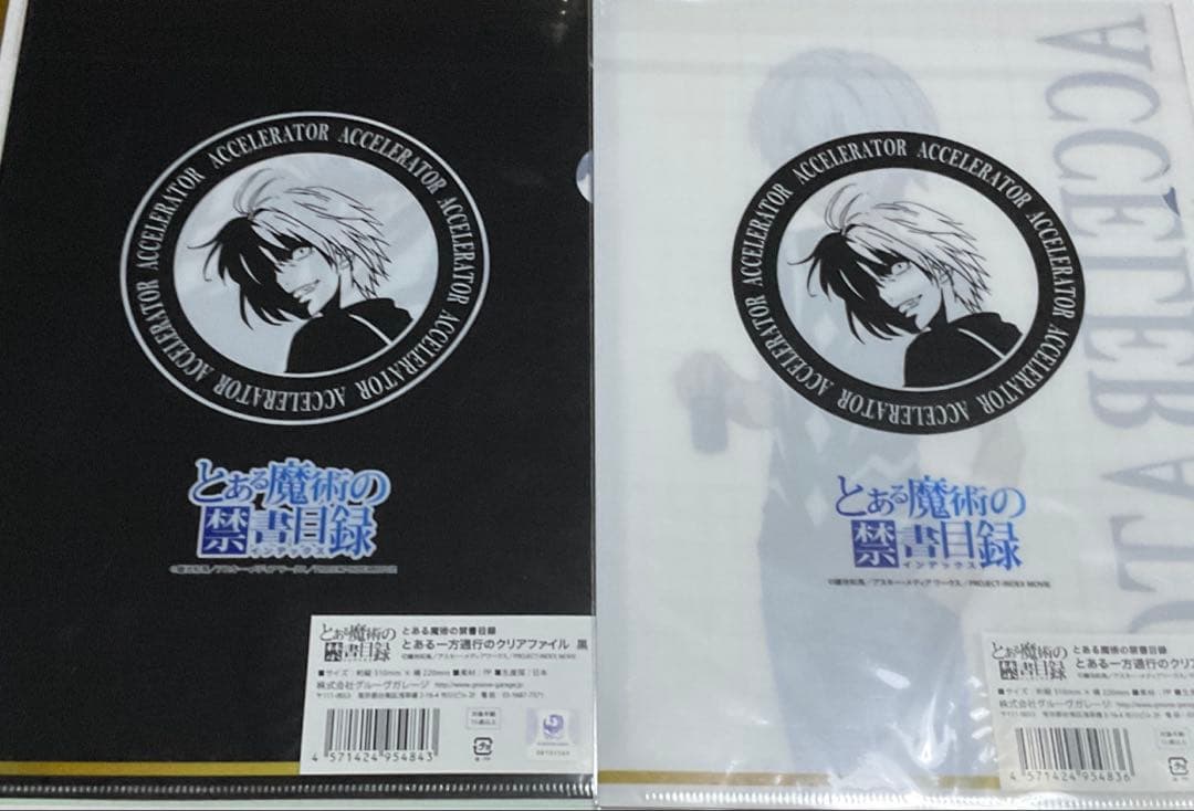 とある魔術の禁書目録 一方通行 クリアファイル 2種セット ②
