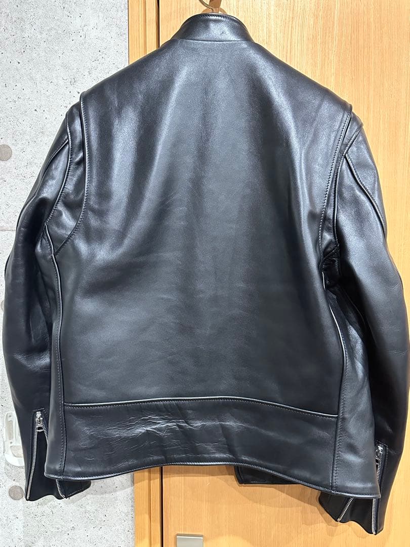 Schott シングルライダースジャケット 42 ブラック