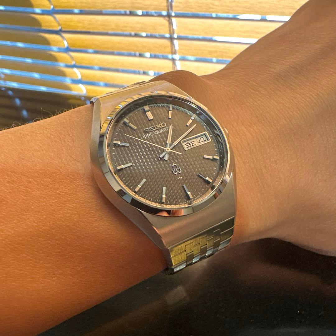 ア*イ様 SEIKO キングクォーツ 腕時計 5856 5855-8000極美品