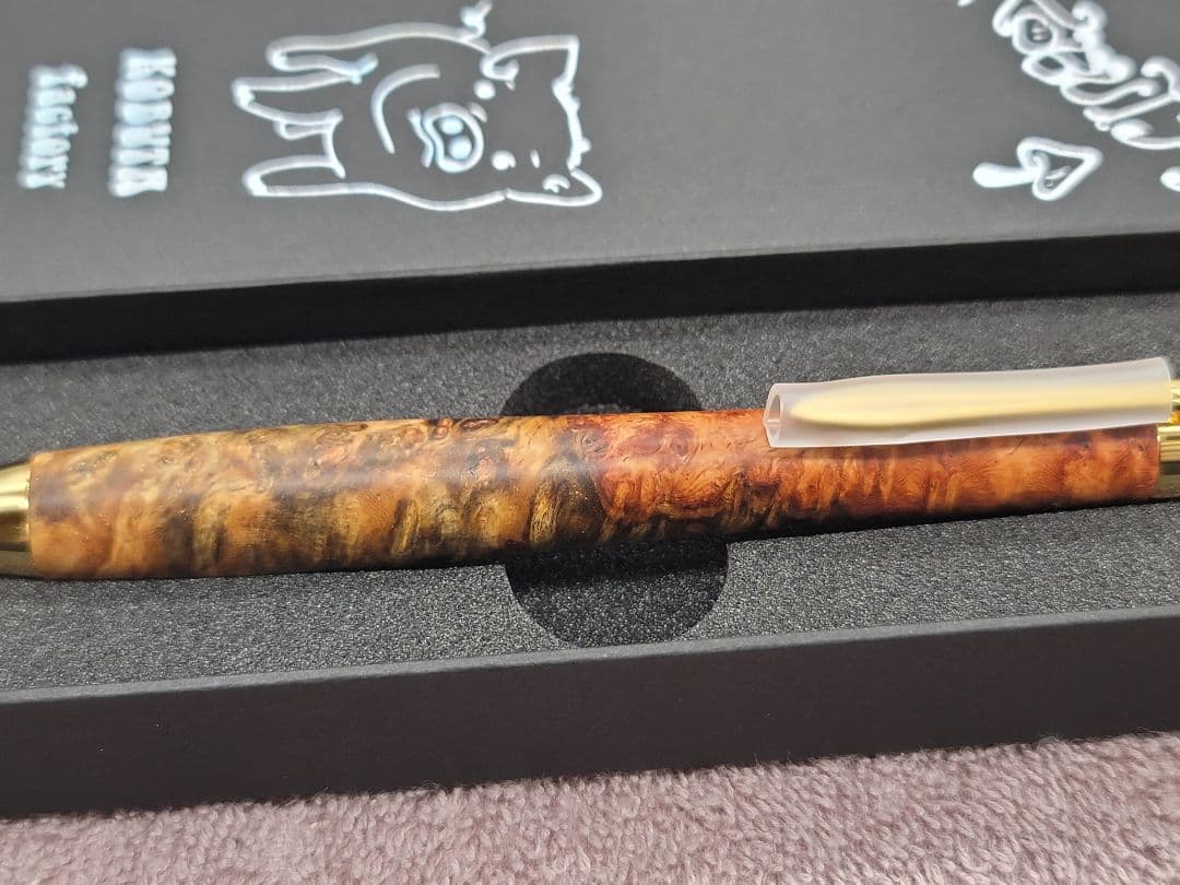 新品　こぶた工房　極上花梨瘤　トリコロール瘤　シャープペンシル0.5ミリ