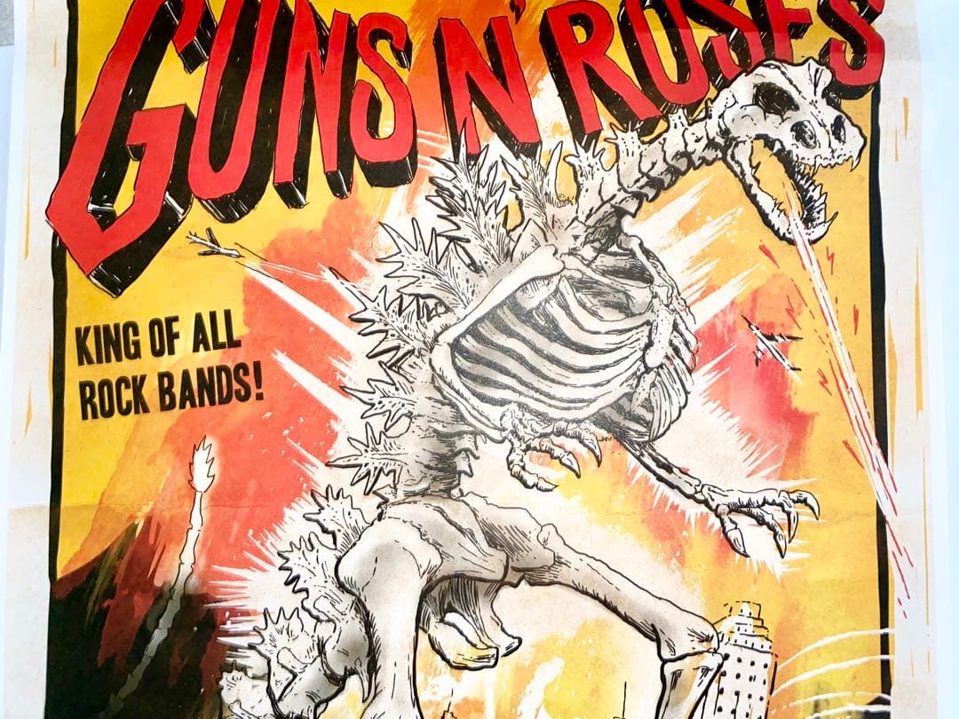 GUNS N' ROSES 2017 埼玉限定リトグラフ ポスター ナンバー入り