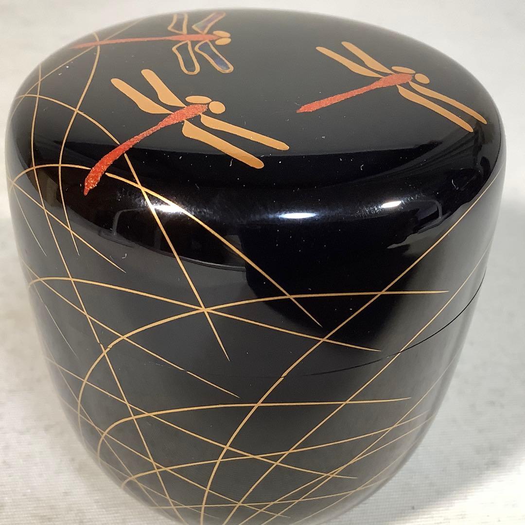 蜻蛉　蒔絵　中棗　中村宗悦　茶道具　送料無料
