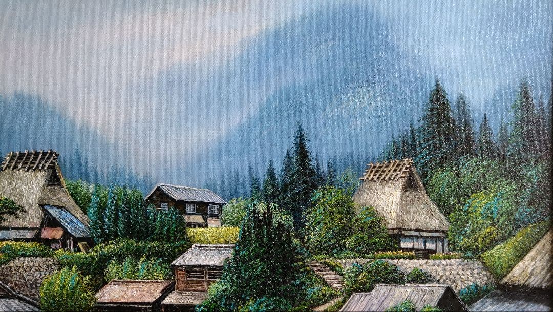 人見友紀　伝説の逃亡画家　油彩画　油絵　10号　人見友紀