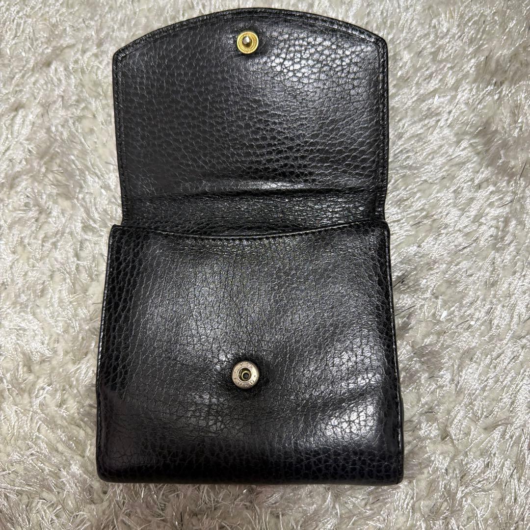 CHANEL 二つ折り財布 ブラック レザー