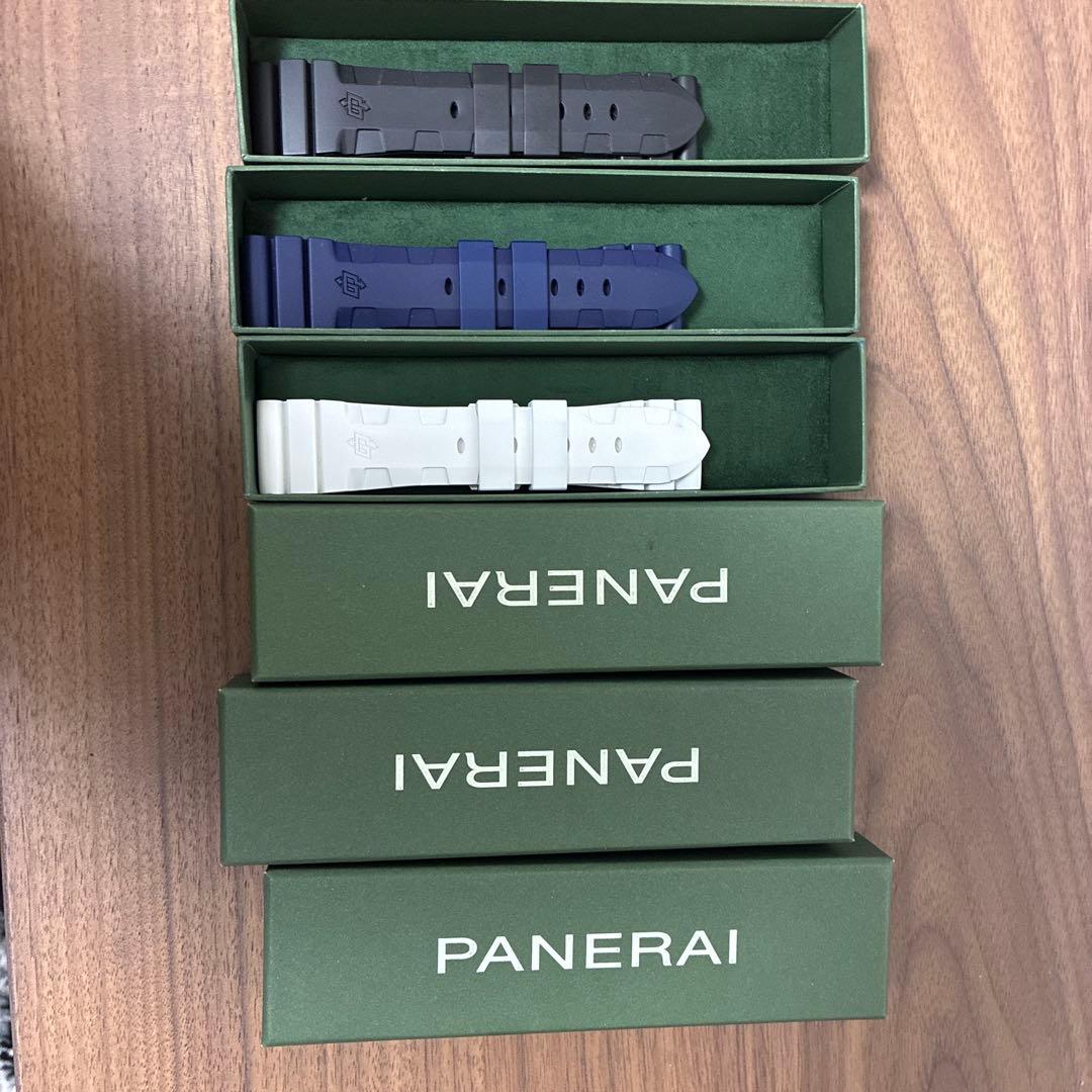 パネライ 純正ベルト カウッチュー アコーディオン 26/22mm 三つセット